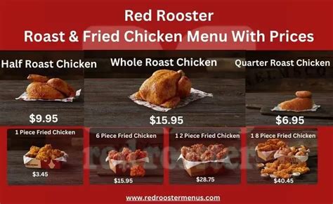 red rooster full menu.